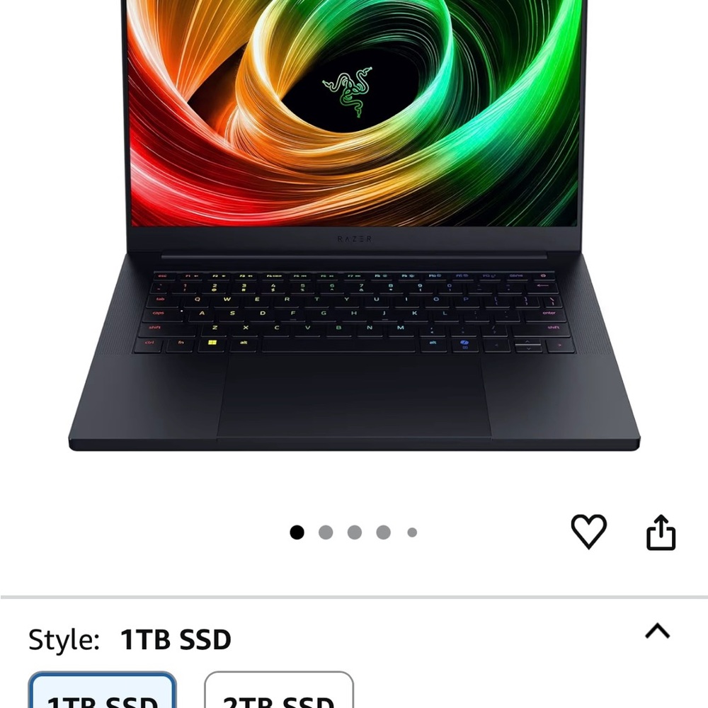 Razer Black Laptop with RGB Keyboard